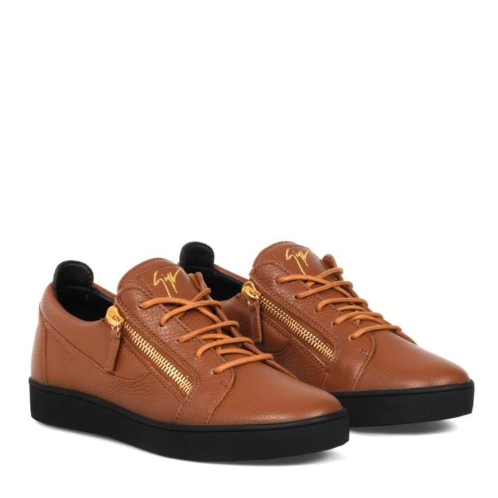 NWT - Giuseppe Zanotti - Frankie - Brown Leather Sneaker - 11 US / 44 EUR